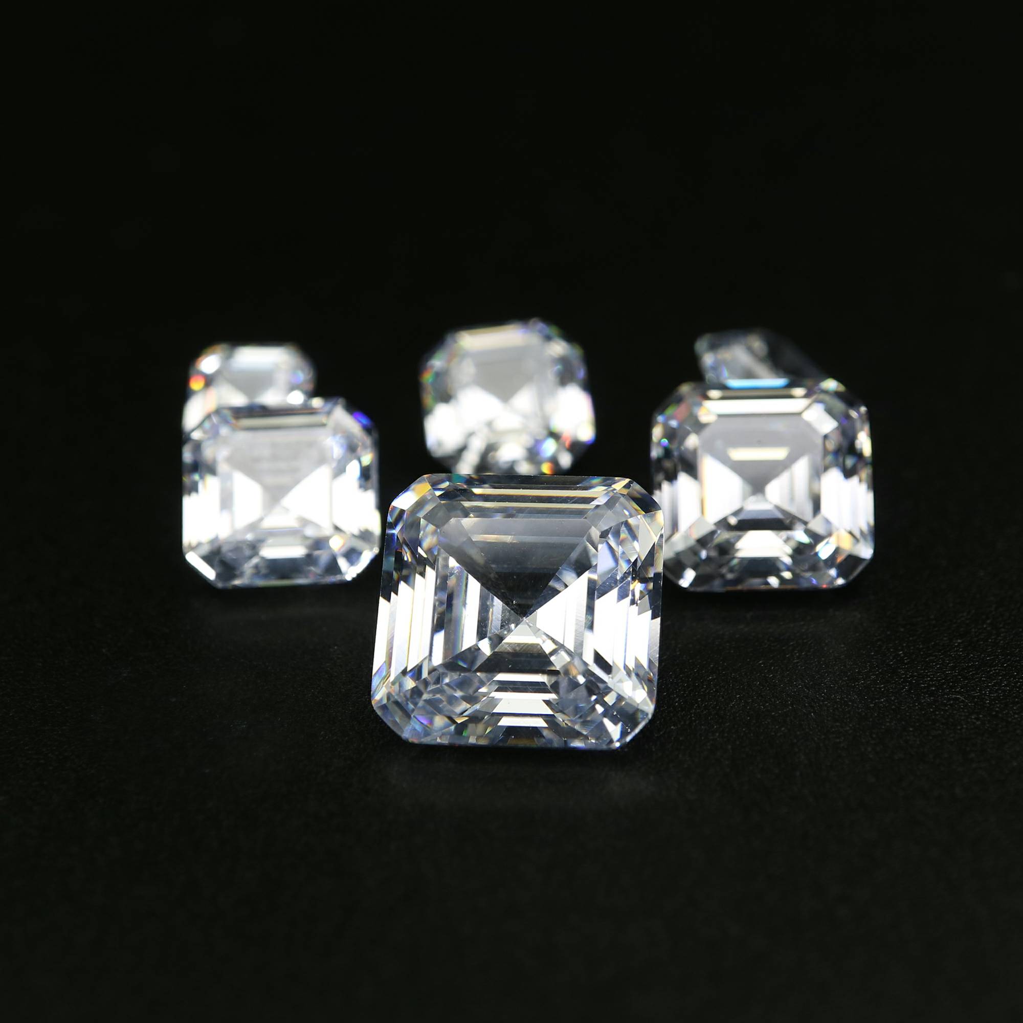 1Pcs Multiple Size Square Asscher Cut Moissanite Stone Faceted Imitated Diamond Loose Gemstone for DIY Engagement Ring D Color VVS1 Excellent Cut 4140017 - Click Image to Close